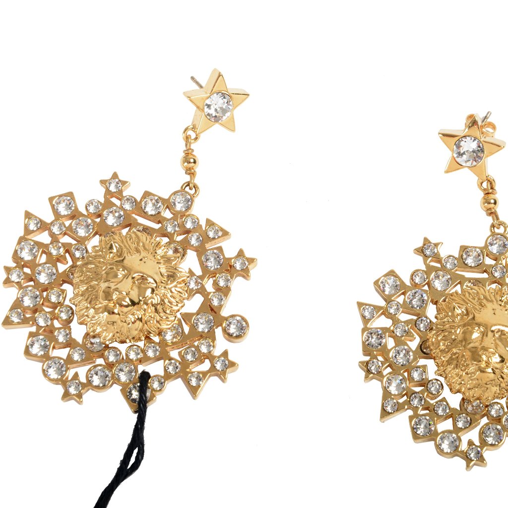 Versus By Versace Gold Plated Lion Earrings